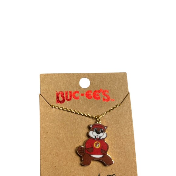 NEW Buc-ee’s Necklace with Charm Buccees Buc ees #1 Fan NWT Beaver Logo Jewelry - Picture 2 of 3